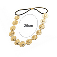 thumbnail image 2 of Elastic Flapper Head Chain Hair Gold Coin Headband Disc Headpieces Circle 1920s Hair Acessories for Women and Girls(Gold & Silver), 2 of 6