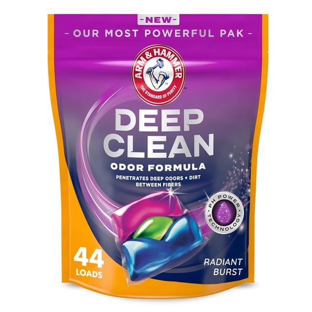 Detergente para ropa ARM & HAMMER Deep Clean Odor 44 Power Paks