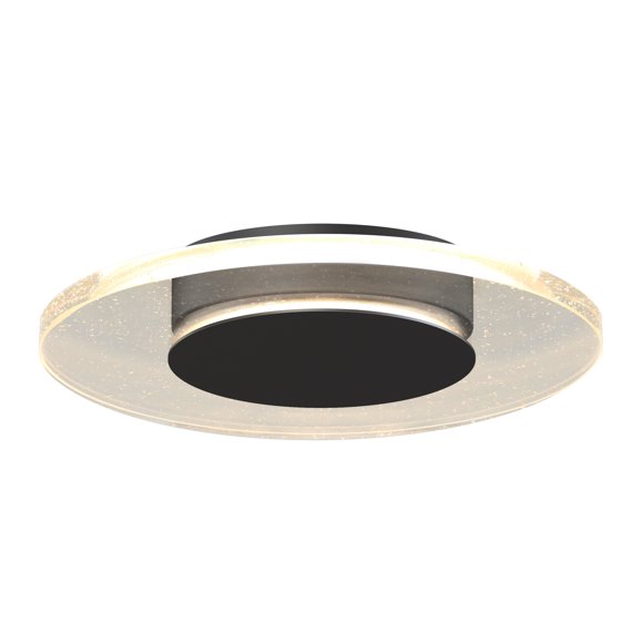 Artika Essence Disk Modern LED Flush Mount Ceiling Light Fixture, Black