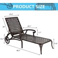 thumbnail image 6 of 1pcs Aluminium Cast Lounge Chair with Reclining Function in Antique Bronze Finish - Three Adjustable Backrest Positions, 6 of 8