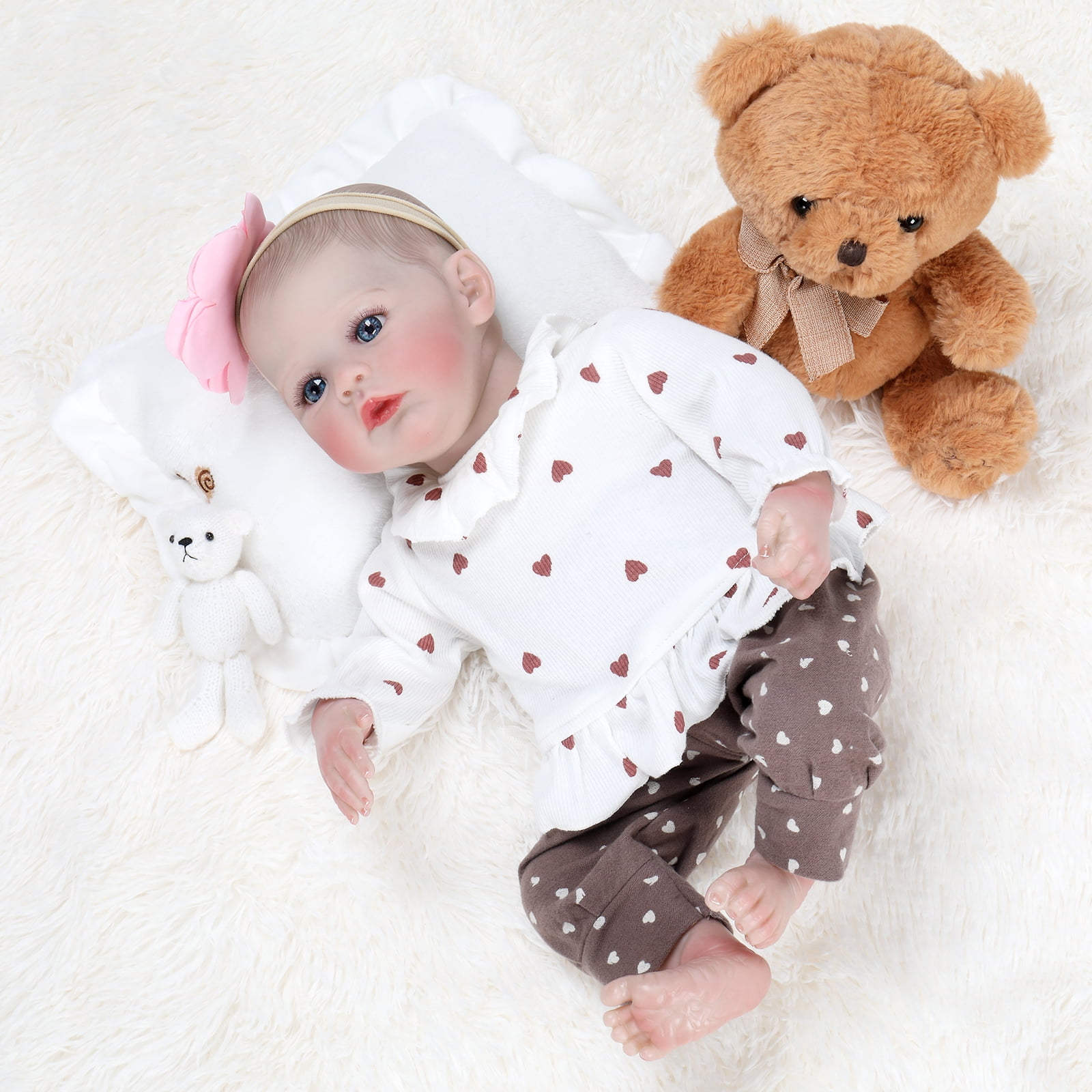 Ktaxon Reborn Baby Dolls, 24 Inch Realistic Eyes Open Doll with
