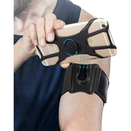 Sport Running Armband, 360° Rotatable Detachable Universal Size Cellphone Holder Sports Arm Band for iPhone X XR XS Max 8 Plus 11 11 Pro 12 12 Pro Max, for Samsung Galaxy S20 S10,Note 20 10 1Pack