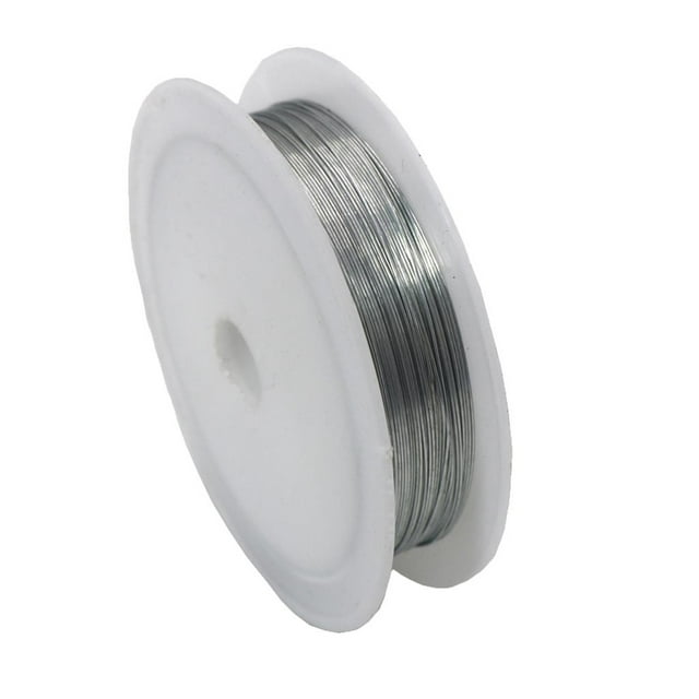 10 Fils d'Acier 0,4 mm Fil à Billes - Argent