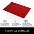 thumbnail image 6 of A1HC New Original All Weather Superior Dirt and Moisture Absorbing Polypropylene Door Mat with Tire Crumb Rubber Backing, Inside Outside Use for Home, Office, Garage, Patios, Red, 24x36 Inches, 6 of 7