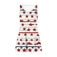 thumbnail image 6 of Axiiglly Summer Dresses for Women 4th of July Mini Dress Flag Print Casual Tank Dresses Independence Day Beach Dresses Patriotic Sleeveless Sundresses with Pockets, 6 of 7