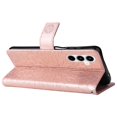 thumbnail image 3 of KAIYANG Funda con tapa para teléfono Samsung Galaxy A35 5G, serie 1, con estampado de flores, de piel sintética, estilo billetera, H, para Samsung Galaxy A35 5G, color oro rosa, 3 of 5