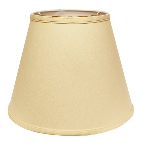 Maykoosh Renaissance Refinement Deep Empire Hardback Lampshade with Washer Fitter, Beige Color Fabric Lampshade for Table Lamps, Natural Linen, 10" Top x 18" Bottom x 13" Height
