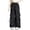 Black*, variant on OSOLU Girls Pants Solid Color Comfortable Drawstring Elastic Waist Multi Cargo Pockets Wide Leg Trousers Kids Daily Wear Beige