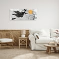 thumbnail image 2 of Flying Witch Broom Typography Nighttime Halloween Sky Fairy Tales & Fantasy Graphic Art Gallery-Wrapped Canvas Print Wall Art, 2 of 7