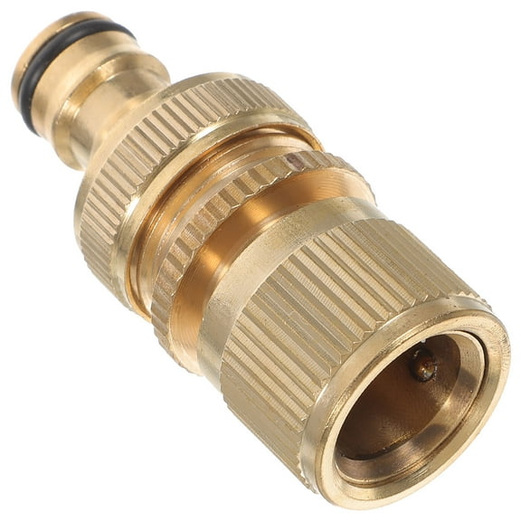 FELTECHELECTR Quick Connect Hose Coupling 1Pcs Golden Brass for Garden Hose and Lawn Sprinkler