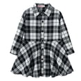 thumbnail image 1 of RKSTN Robe à Manches Longues pour Filles, Jupe à Carreaux Polyvalente pour Filles, Chemise à Taille Moyenne et Grande pour Enfants, Robe Décontractée, 1 of 3