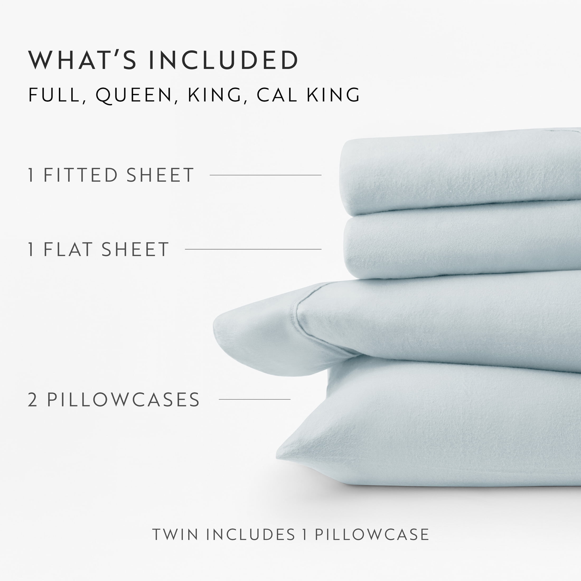 Light Navy 4 Piece 100% Cotton Flannel Deep Pocket Sheet Set, Cal King, by Noble Linens