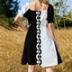 thumbnail image 5 of Vestido retro de manga corta de los años sesenta, blanco y negro, talla 2T, para mujer, para fiesta de verano., 5 of 7