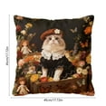 thumbnail image 3 of Yunuuuoa 2 Packs Decorative Cat Pillow Cover Polyester Short Plush Sofa Throw Cushion Case - Cute Pet Cat Series Soft Fabric Home Decor Accent for Living Room Bedroom Chair, 3 of 6
