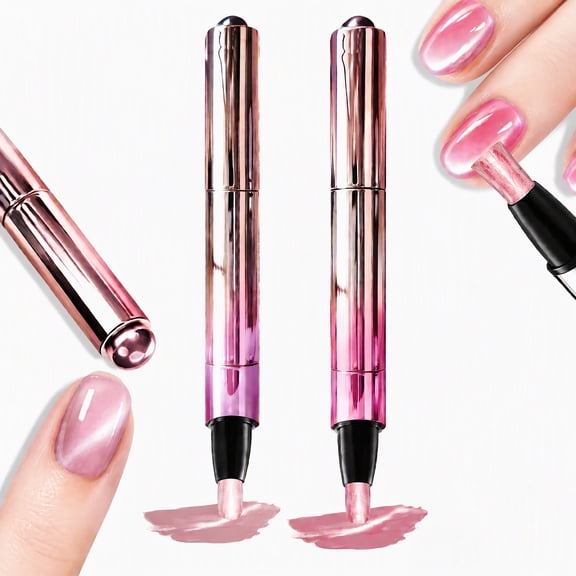 Magnetique 7-In-1Magnetic Cat Eye Nail Gel Polish Pen with Magnetic Bead Shimmer Velvet Cat Eye Gel Easy DIY Nail Art