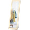 thumbnail image 1 of HOMCOM LED Full Length Mirror, Standing Body Mirror with 3 Colour Lighting for Bedroom Living Room, 1 of 7