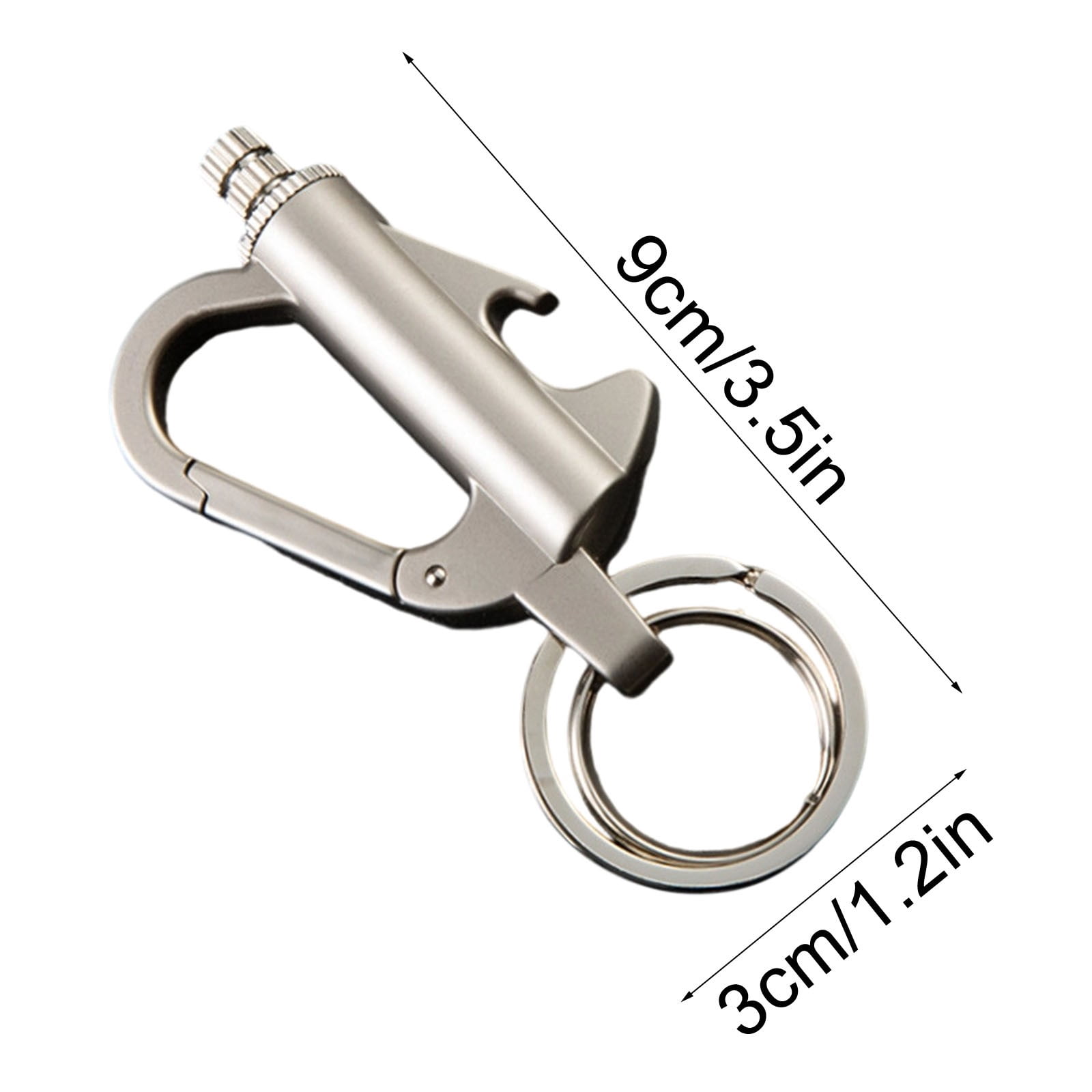 Porte-clés 3 En 1 Survie : Allume-feu Magnésium, Décapsuleur, Grattoir - Pour Camping, Randonnée - 4
