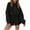 Black, variant on Lovskoo 2024 Women 2 Piece Outfits Sweatsuit Long Sleeve Oversized Sweatshirt & Lounge Shorts Casual Cozy Pajamas Tracksuit Set Blue