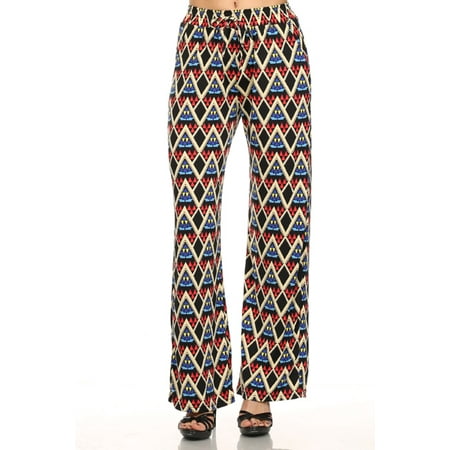 MOA USA - Women's trendy print , full length palazzo pants. - Walmart.com