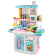 Happy Chef's Ultimate Kitchen Cooking Pretend Play Set for Kid's & Children's Educational Pretend Play with Oven, Food, Cups, Utensils, Pots and Pans