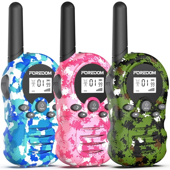 FOREDOM T388A Walkie Talkies for Kids, Kids 2-Way Radio Long Range for Boys & Girls, 3 Pack