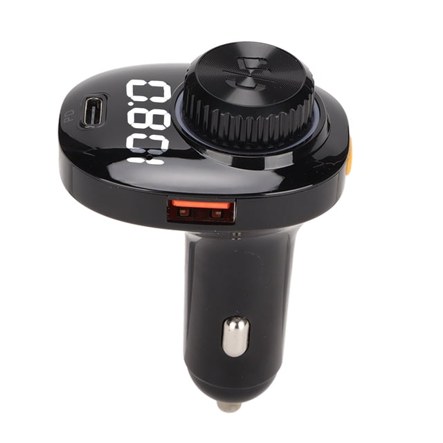 Cargador USB para coche C19 de 20 W, transmisor FM manos libres de carga rápida para coches de 12 a 24 V