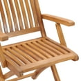 thumbnail image 5 of vidaXL Folding Patio Chairs with Cushions 4 pcs Solid Teak Wood, 5 of 12