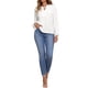 thumbnail image 2 of Blusas de encaje de manga larga para mujeres, elegantes y casuales, camisetas de trabajo, tops XS, blancas, 2 of 6