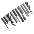thumbnail image 3 of Juego de 10 peines profesionales para peinar el cabello, juego de peines de peluquería para salón, juego de peines de barbero, 3 of 14