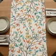 thumbnail image 5 of Table Runners 90 Inches Long Dress Scarves, Teal Orange Eucalyptus Farmhouse Coffee/Dining/Kitchen Table Runner for Living Room, Spring Botanical Leaves 13x90 Inch, 5 of 9