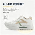 thumbnail image 3 of CHICVOMEY Comfort Sneakers for Women Lightweight Lace-Up Sneakers Cushioned Non Slip Walking Shoes for Daily Wear & Walking, 3 of 8