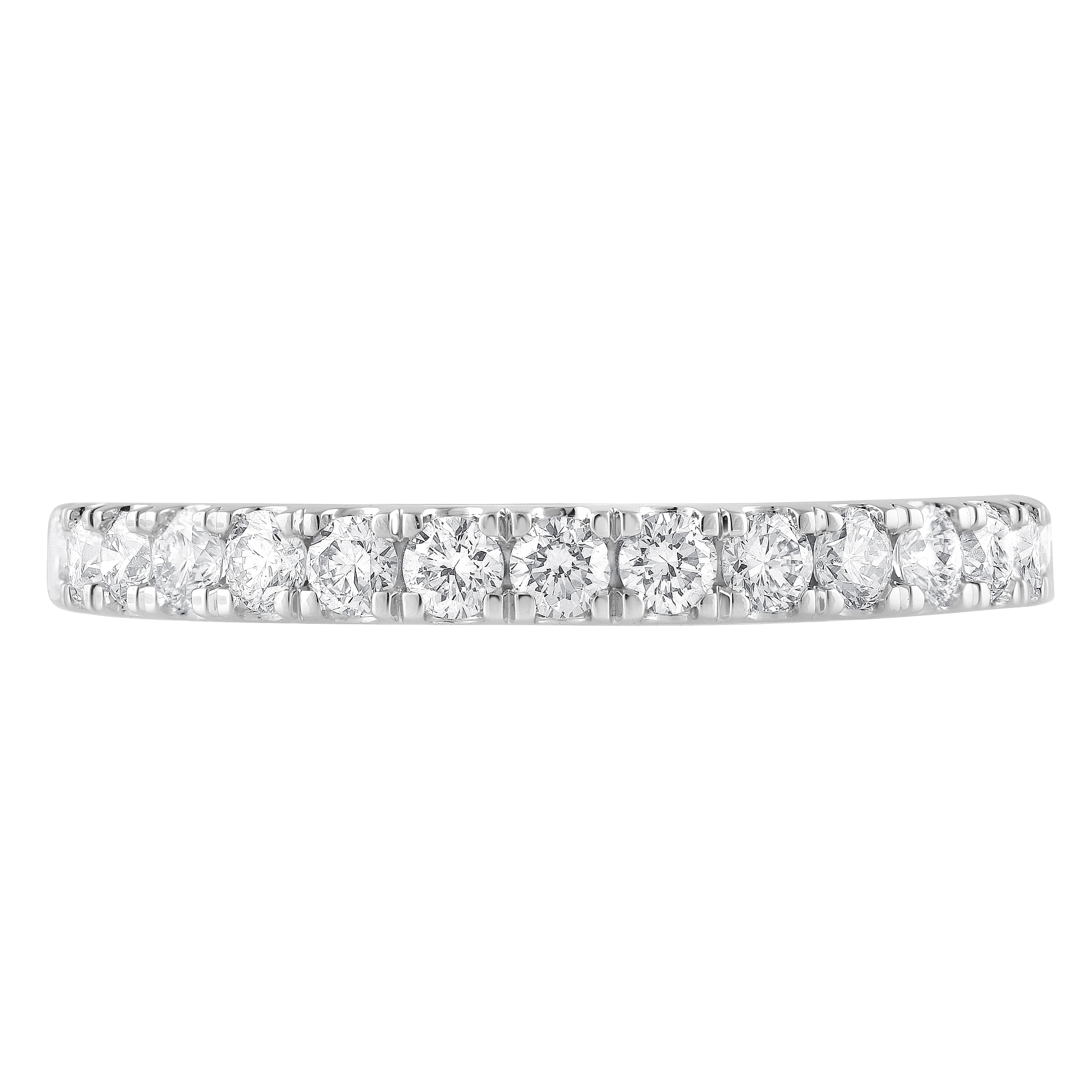 Unique Moments 1/2 Ct Round Lab Grown Diamond Wedding Band in 10K White Gold for Women (J, SII1)  (图3)