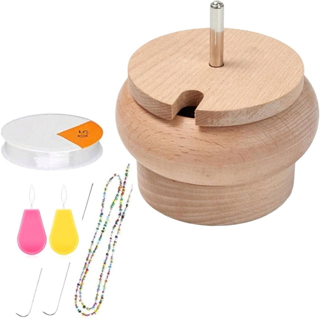 Cuenco de de madera para hacer pulseras, proyecto artesanal, accesorios de cuerda, para abalorios, para hacer pulseras, de Zulema Cuenco de abalorios