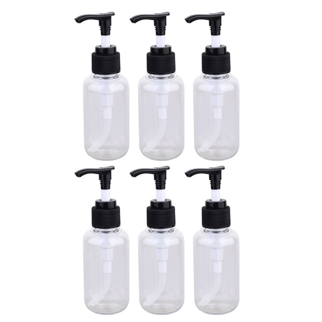 COOPHYA 6Pcs Liquid Lotion Hand Press Bottle Transparent -friendly Holds Lotion General Users Hotel Use