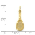 thumbnail image 3 of 10K Yellow Gold Charm Pendant Themed 25 mm 7 Solid Racquetball Racquet, 3 of 3