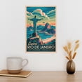 thumbnail image 3 of Retro Rio De Janeiro Poster Vintage Brazil Tourism Art with Iconic Landmarks Canvas Poster, 3 of 8