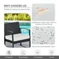 thumbnail image 5 of Aoodor Patio Chair Cushions Set of 2, 23 x 26 x 4 Inch Water Resistant Outdoor Seat Cushions with Handle and Ties, Square Corner Cushions for Patio Furniture Garden Lawn, Light Gray, 5 of 8