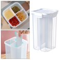 thumbnail image 4 of VONKY 2.6L Dividers Box Organizer Clear Plastic Case Storage Container for Cereal White, 4 of 9