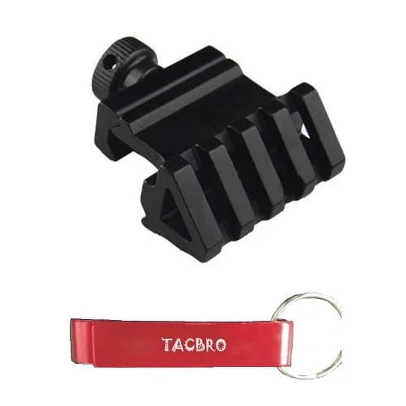 TACBRO Single 45 Degree Angle Top Mount 4 Rails with One Free TACBRO Aluminum Opener(Randomly Selected Color)