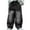 1-Black1954, variant on Kiijoy Boys Fashion Wide-Leg Cargo Jeans Distressed Elastic Waist Denim Pants, Sizes 4-12