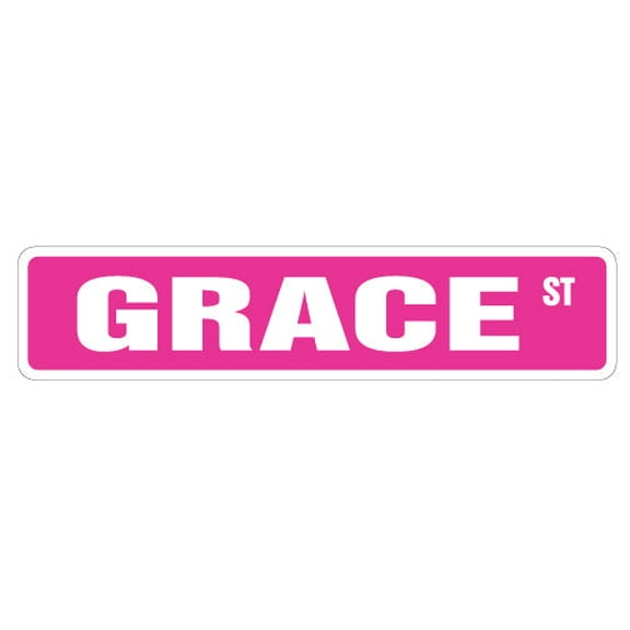 GRACE Street Sign Childrens Name Room Sign | Indoor/Outdoor |  24" Wide