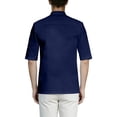 thumbnail image 4 of Nokdvo Men Chef Shirts Fashion 2026 Button Closure Breathable Long Sleeve Jackets Spring Summer Relaxed Fit Uniform Pocket,Blue L, 4 of 4