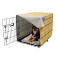 thumbnail image 2 of Argyle Dog Crate Cover, Monochrome Style Retro Pattern with Rhombuses, Easy to Use Pet Kennel Cover Small Dogs Puppies Kittens, 7 Sizes, Mustard Dark Peach, by Ambesonne, 2 of 6