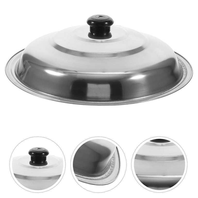 Hemoton Pot Covers for Cooking Universal Lid for Pots Stainless Steel Pan  Lid Wok Pan with Lid Stainless Steel Cooking Utensils Cooking Pot Cover