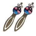 thumbnail image 2 of Flamingo Vintage Copper Crown-Shaped Bookmarks: Stainless Steel Book Accessories and Reading Accessories - Gift for Book Lovers - Set of 2, 2 of 5