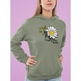 thumbnail image 2 of Stay Wild Big Daisy Hoodie Women -Image by Shutterstock, Female 3X-Large, 2 of 4