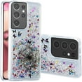 thumbnail image 2 of Case for Galaxy S22 Ultra,Glitter Quicksand Moving Hearts Star Flower Cartoon Animals Flowing Liquid Protective Soft Phone Case for Samsung Galaxy S22 Ultra 5G,6.8" 2022 (Dandelion), 2 of 7