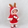 thumbnail image 4 of Ropa Trajes de Navidad para Muñeca de Bebé 9-11 pulgadas Hugo Conjunto completo Rojo Trajes de muñeca de moda, 4 of 10