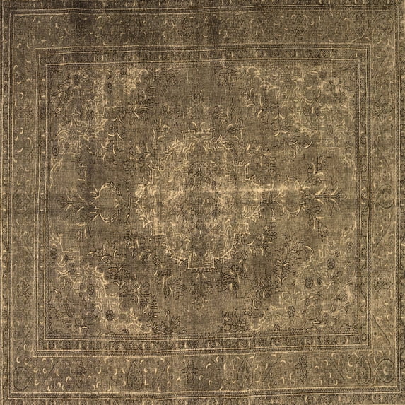 Ahgly Company Indoor Square Persian Brown Traditional Area Rugs, 3' Square