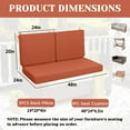 thumbnail image 5 of SDJPOI Outdoor Loveseat Cushion Set, 48‘‘ x 24‘’ Waterproof Couch Love Seat for Bench & Swing, 5 of 6
